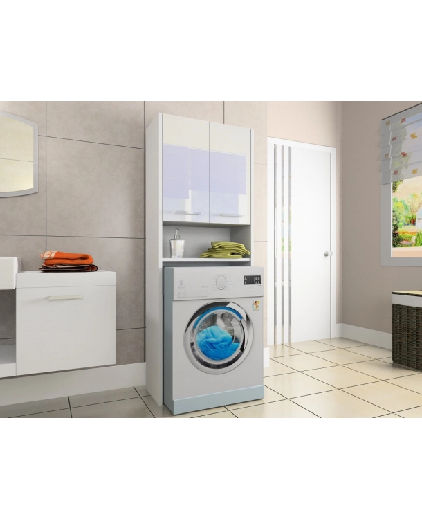 Szafka łazienkowa nad pralke LUNA 64 cm  POŁYSK AKRYL 170